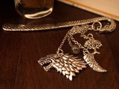 Game of Thrones Dragon Bookmark Direwolf, Dagger, Weirwood Tree. Dragon Egg Bead