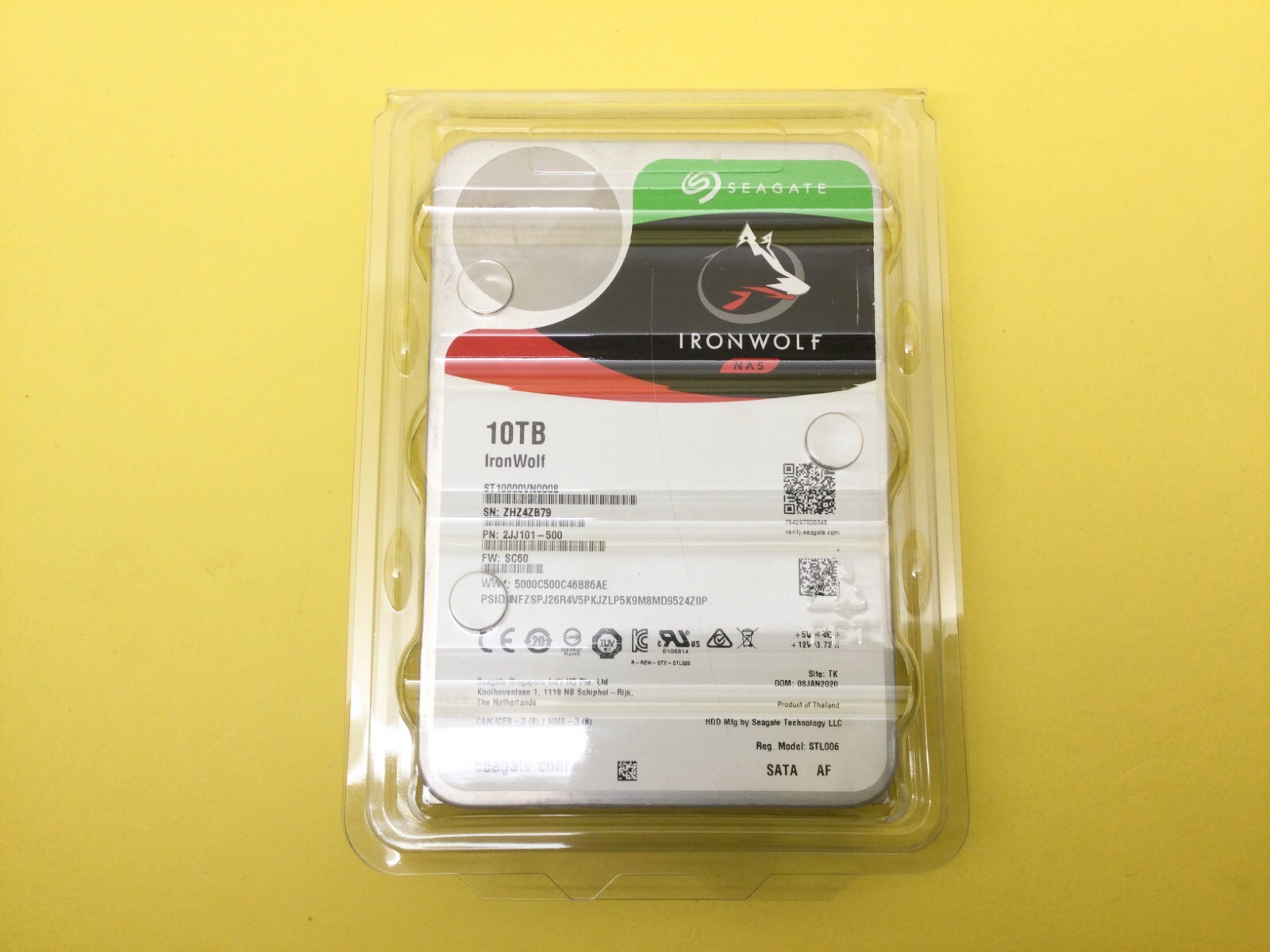Seagate IronWolf 10TB 7200 RPM SATA 6Gb/s 256MB Cache 3.5'' HDD ST10000VN0008