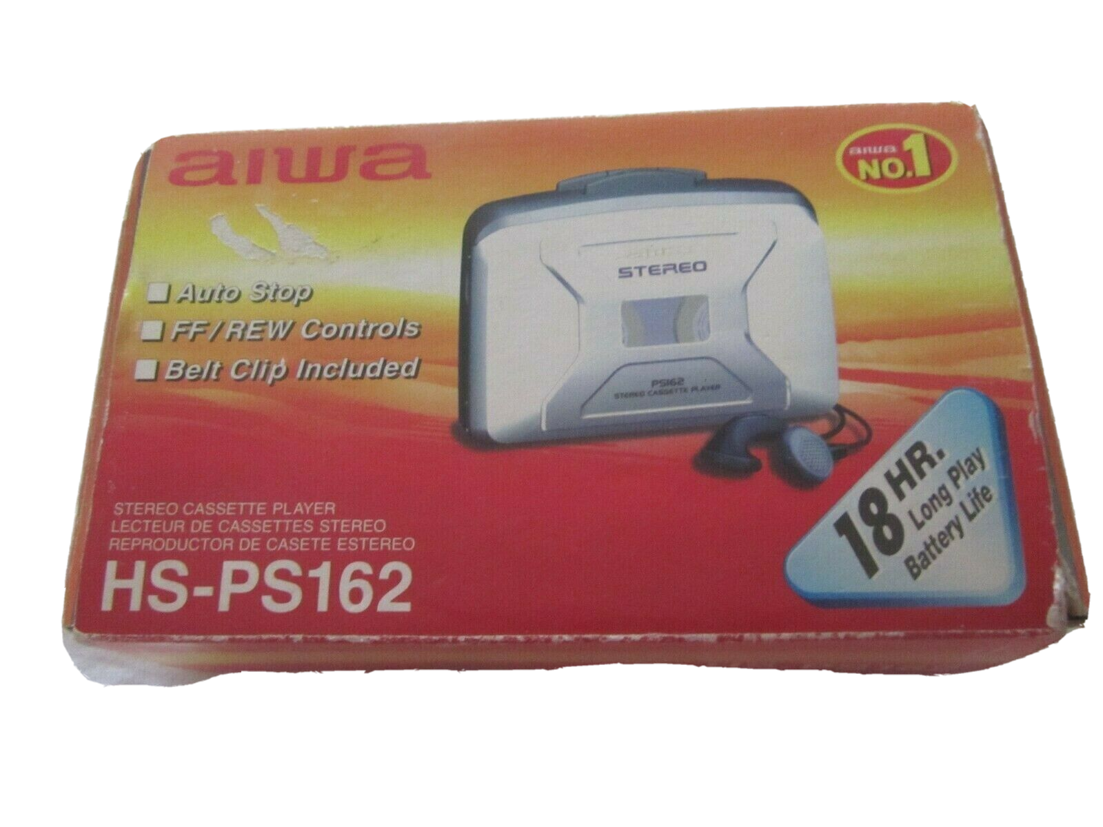 AIWA アイワ STEREO CASSETTE PLAYER HS-P75 AIWA HS-P75 Personal Cassette Player with battery adapter | eBay