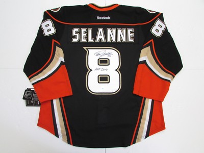 SELANNE ANAHEIM DUCKS RETIREMENT THIRD HOF 2017 AUTOGRAPH REEBOK EDGE 2.0 JERSEY