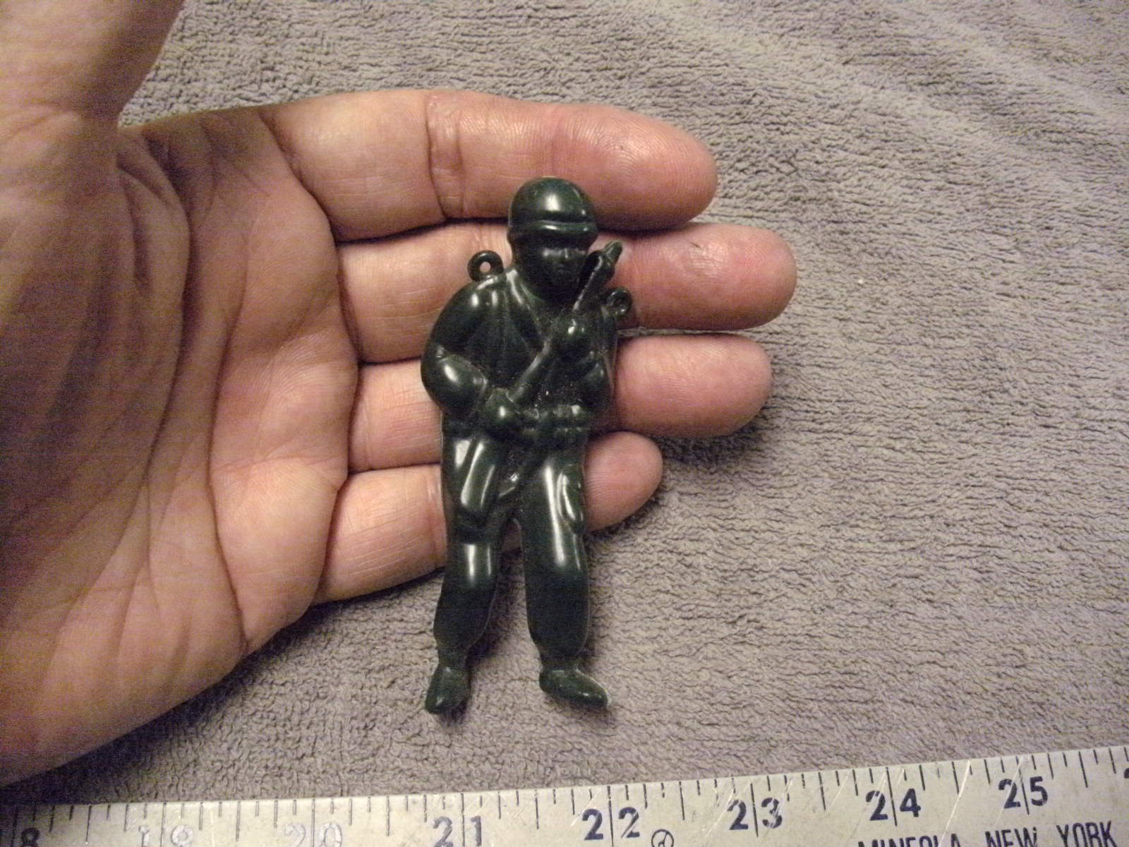 Vintage Green Plastic Paratrooper , No Chute just The Paratrooper figure