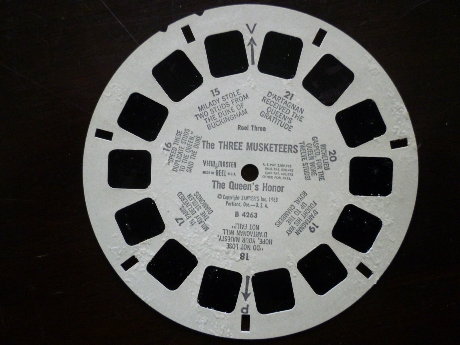 Vintage Sawyer's 1957 Three Musketeers View Masters Reels (3) B4261 B4262 B4263