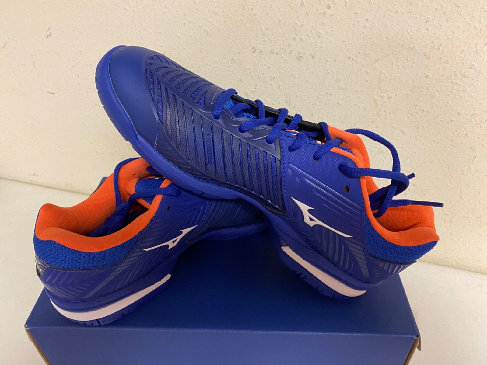 Mizuno Men's Wave Exceed Tour 3 AC Tennis Shoes Blue/Orange