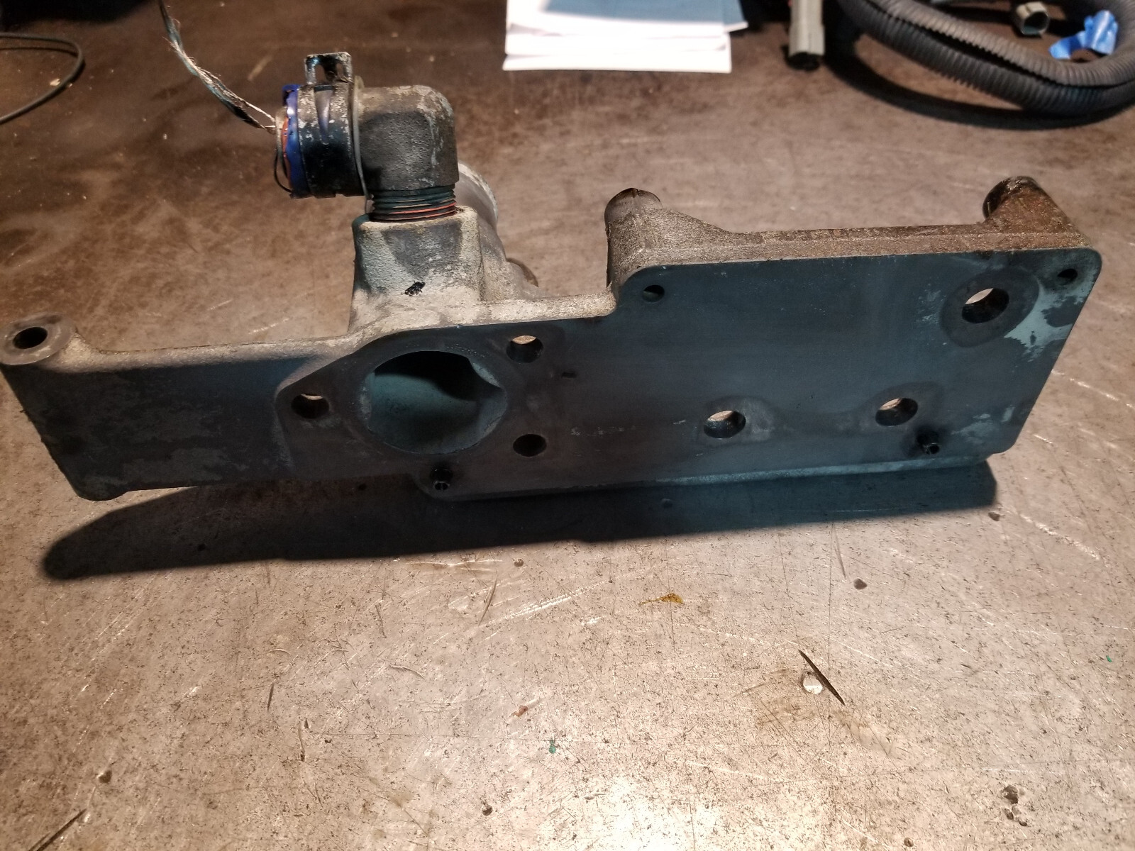 03-07 Dodge Ram Cummins 5.9L Engine 3974354 Ac compressor bracket 3974355 - Picture 6 of 6