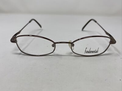 Fundamentals Eyeglasses Frame F501 BR 44-17-130 Brown Full Rim Metal E218