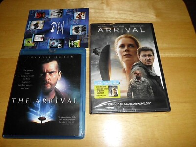 2 Movie Lot - Arrival (New DVD, Amy Adams) The Arrival (Blu-ray, Charlie Sheen)