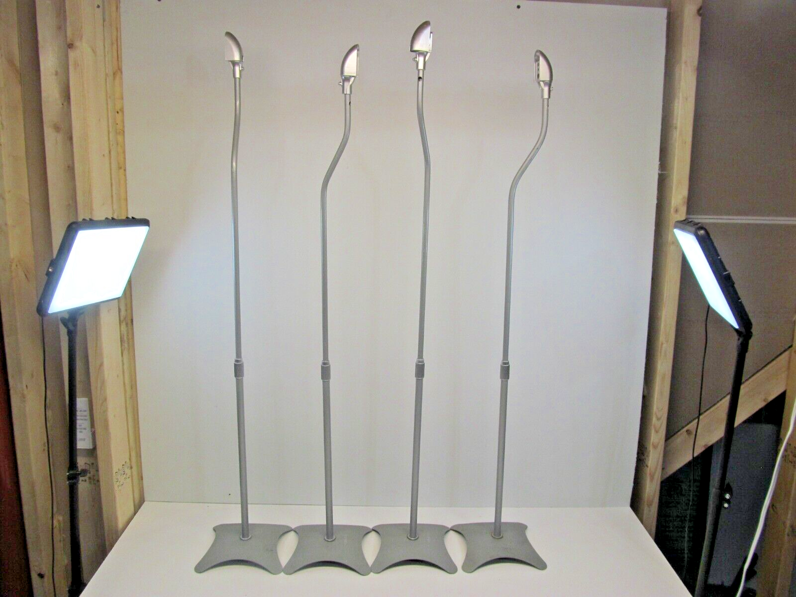 Monoprice Adjustable Height - 4 Surround Speaker Floor Stand