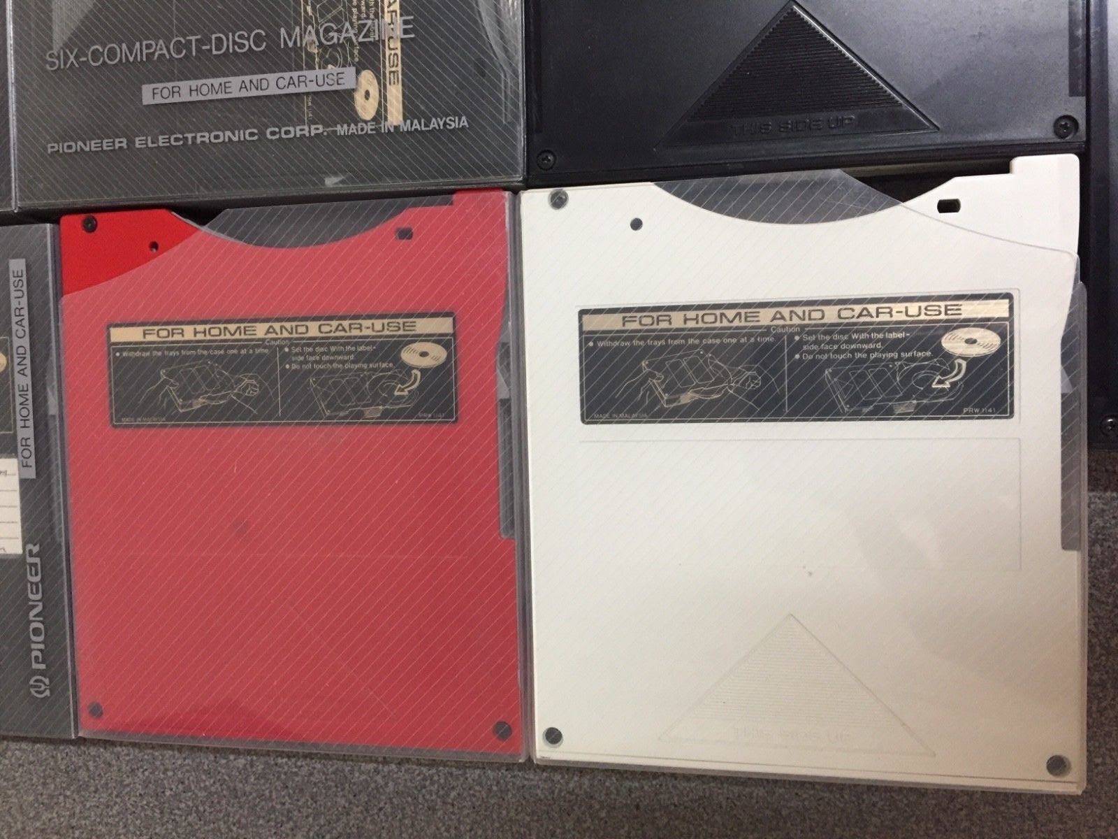 9 Pioneer  6 Six Compact Disc Black Red White Magazine Cartridges PRW 1141