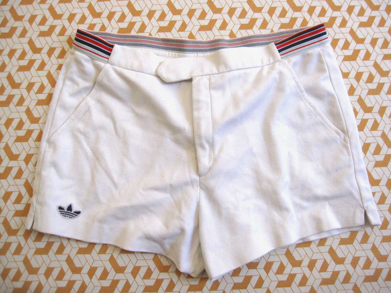 Short Adidas Retro 80'S vintage blanc Trefoil Tennis Ventex