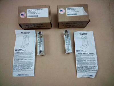 Lot of 2 King Instrument Company 75201102C02 Flow Meter, 0-7 125PSI Max Temp 130