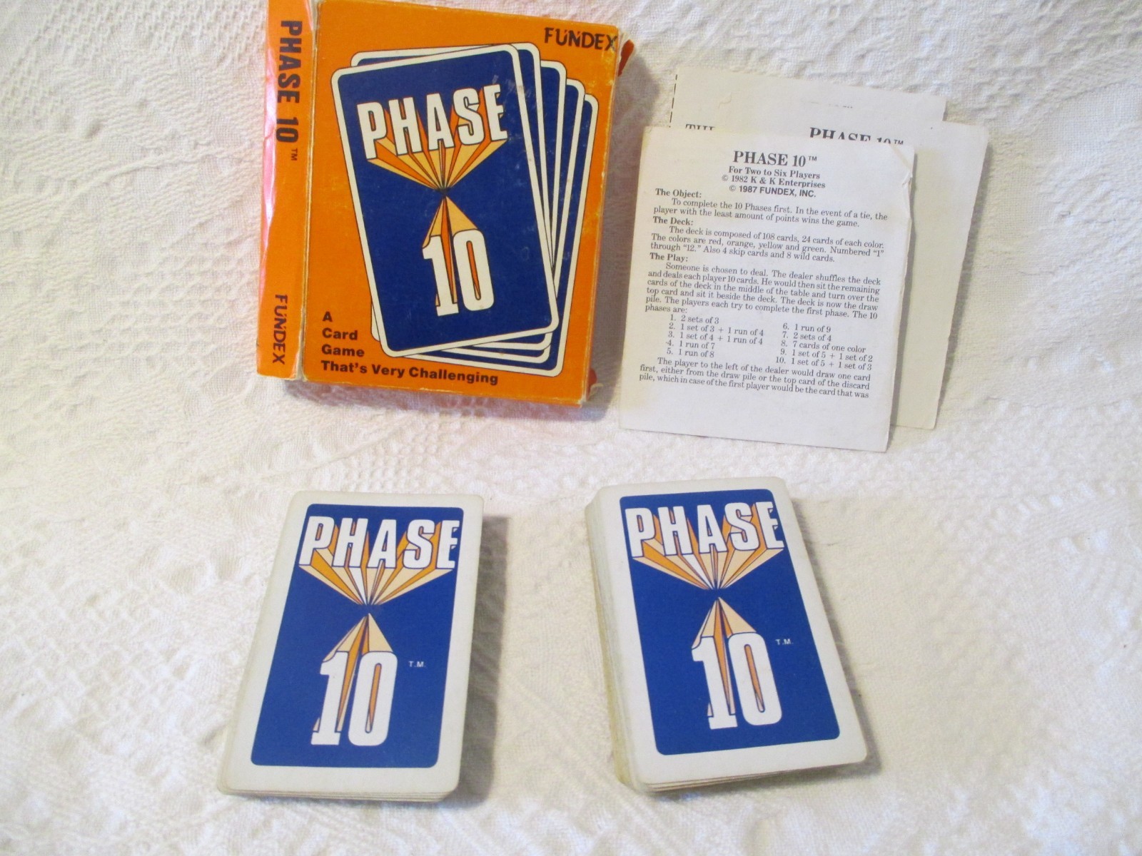 1986 Phase 10 Fundex Card Game Complete 9220