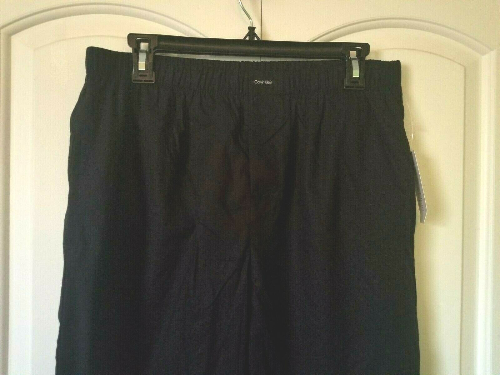 Calvin Klein Men's Lounge Pants NWT Size Medium Black 100% Cotton Elastic Waist