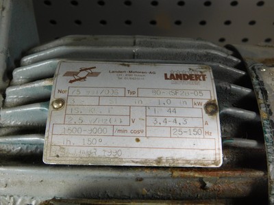 GUARANTEED - Rieter Draw Roll Unit Type: J7/ J0/40 3000-9000RPM Landert 80-RSF