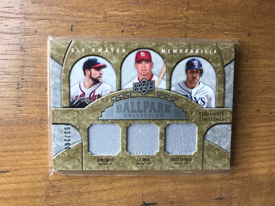 2009 BALLPARK COLLECTION SMOLTZ/DREW/NADY/TEIXEIRA 6 SWATCH /160 - BOSOX/YANKEES
