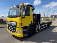2020 DAF CF340 6x2 Flatbed Crane hiab remote crane Scaffold lorry 