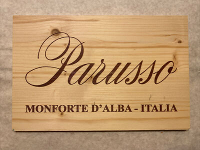 1 Double Sided Rare Wine Wood Panel Parusso Vintage CRATE BOX SIDE 5/22 768
