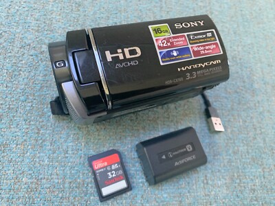 BLACK Sony Handycam HDR-CX160 16GB HD digital video camcorder + 32GB memory card