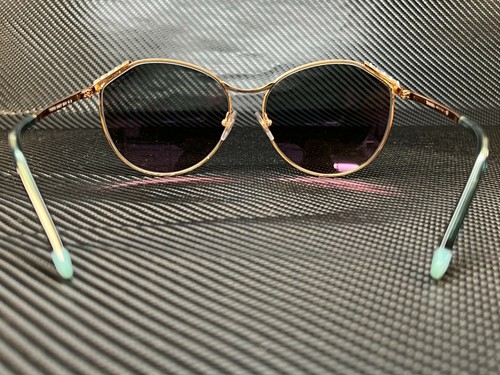 Pre-owned Tiffany & Co Tiffany Tf3073b 610557 Gold Round Women's Sunglasses 59 Mm In Green