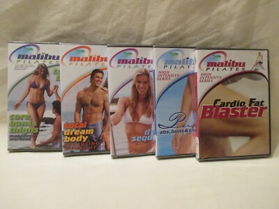 Lot of 5 Malibu Pilates DVDs- Never Used