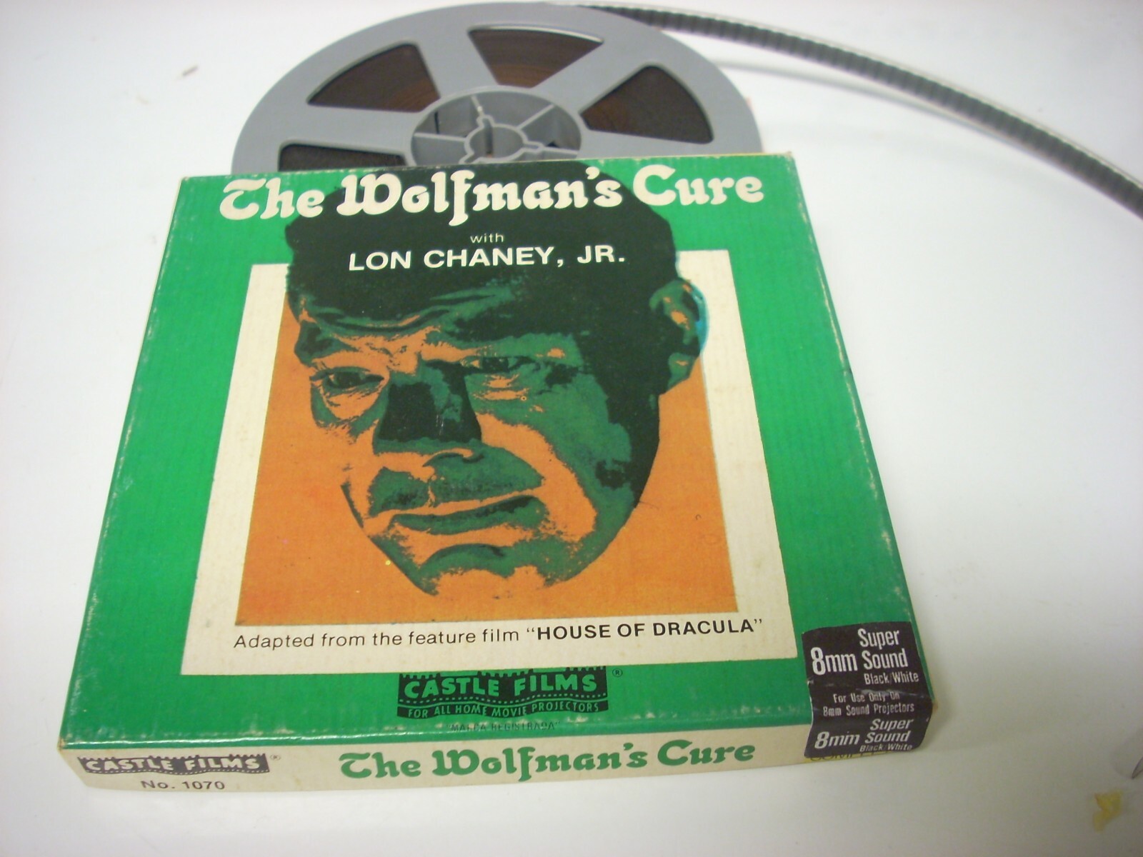 WOLFMAN'S CURE; 200' SUPER 8 SOUND FILM IN CASTLE FILMS BOX; LON CHANEY Jr.