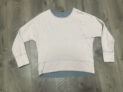 Lululemon Time Out Crew Reversible Women's Size 4 Heathered Gray Pink