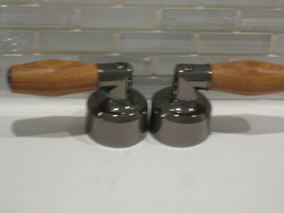 GERBER 86-022 BLACK PEARL / WOOD LEVER HANDLES  Set of two