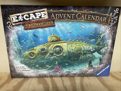 Ravensburger ESCAPE the Sunken Submarine Advent Calendar Game Puzzles -Free Ship