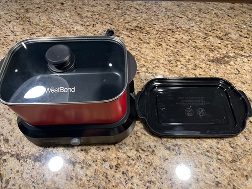 West Bend 87906R Slow Cooker Large Capacity Non-stick Variable Temperature Lid