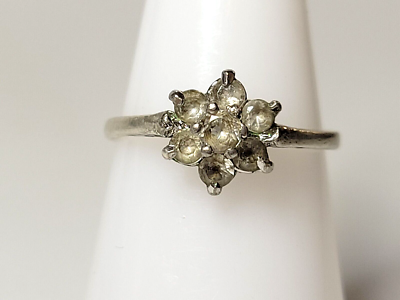 Sterling Silver And Diamond Ring MH Size 5 eBay
