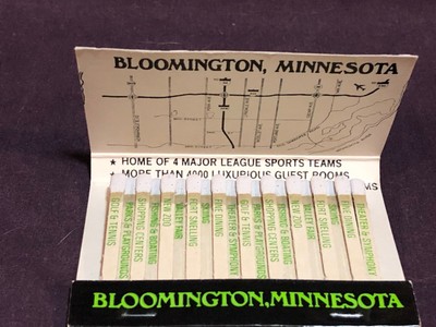 Matchbook Bloomington Convention Bureau Bloomington MN 40 strike