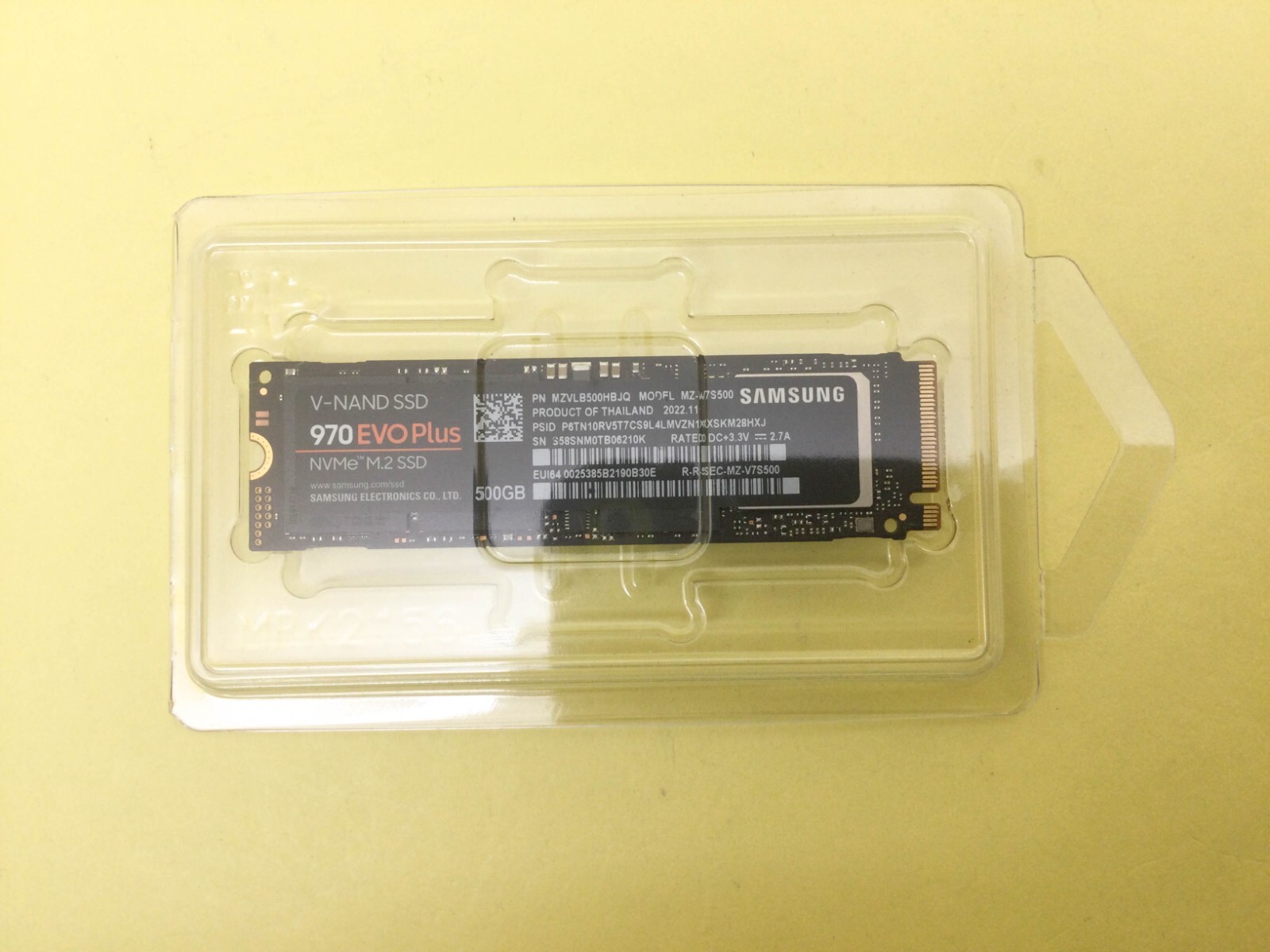Samsung MZ-V7S500 （M.2 PCI-E SSD 500GB） Samsung 970 EVO Plus MZ-V7S500B/AM 500GB M.2 MLC SED PCIe