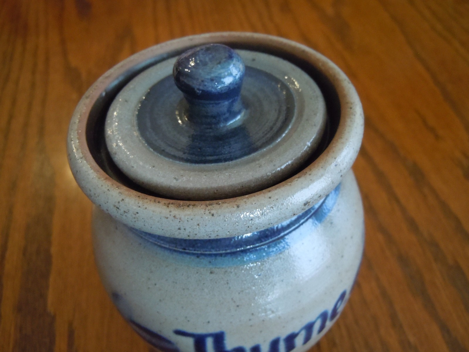 Vintage 1992 Rowe Pottery Spice Jar Thyme with Lid