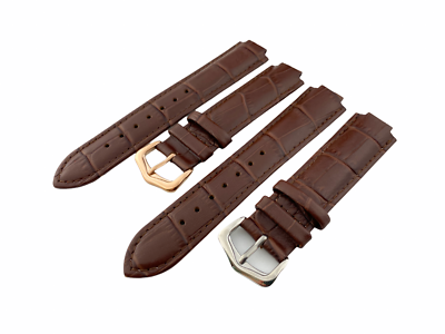 20/12mm 18mm x 11mm 14/8mm Brown Leather Strap for Ballon Bleu de Cartier Watch