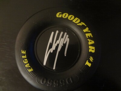 chad knaus  Signed Autographed Mini Goodyear Tire  Global Coa