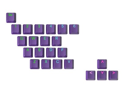 Rubber Keycap Set | Double Shot Translucent | OEM Profile for Mechanical Gami...