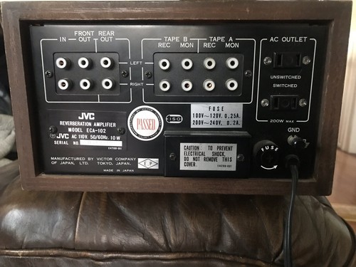 Rare JVC ECA 102 Stereo Spring Reverberation Amplifier Vintage Reverb