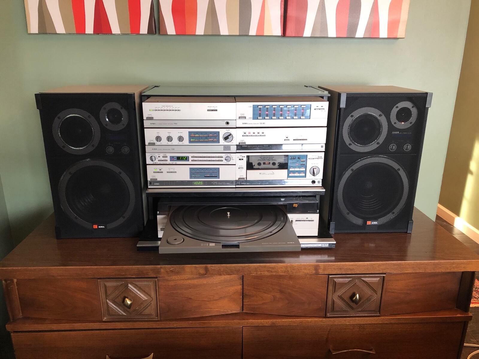 Vintage AIWA M-808 Mini Component Stereo System, Superb Condition - Fully Tested
