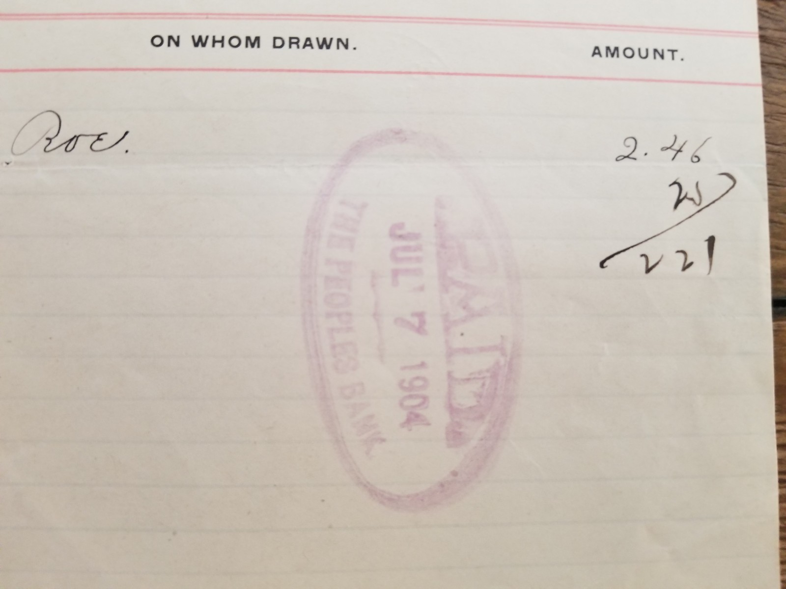 Vintage 1904 Billhead The Parker Pen Company Janesville, Wisconsin