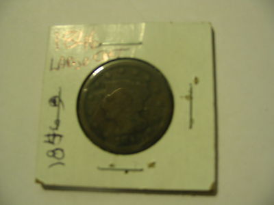 1846 LARGE CENT PENNY BRAIDED HAIR COPPER