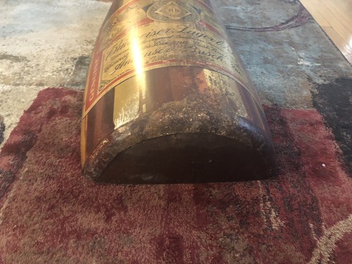 X Rare 1940 Budweiser Bottle Curved Metal 49