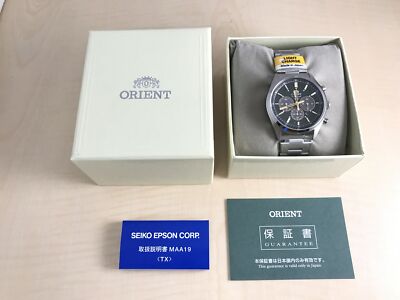 Pre-owned Orient Watch Sporty Neo 70's Neo Seventies Solar Panda Brilliant Green Wv0031tx
