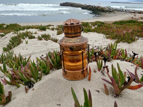Vintage Ankerlicht Anchor Light Lantern In Rare Yellow Color
