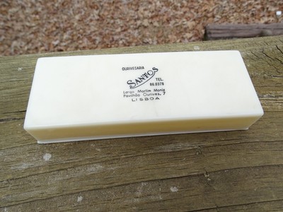 RARE 1930s QURIVESARIA  (GOLDSMITH) SANTOS CELLULOID JEWELRY BOX LISBON PORTUGAL