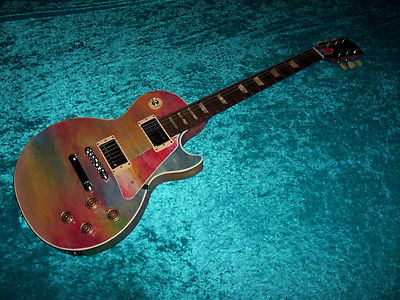 Custom Hand Painted Gibson Les Paul guitar vintage design made in USA American
