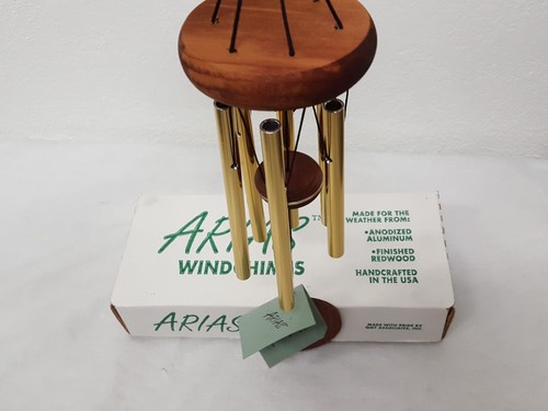 Arias Wind Chimes Six Anodized Aluminum Tubes Finished Redwood New In Box