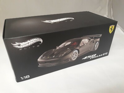 1/18 HOTWHEELS ELITE フェラーリ458 ITALIA GT2 FERRARI 458 ITALIA GT2 RED PLAIN RACECAR NEW RELEASE ELITE