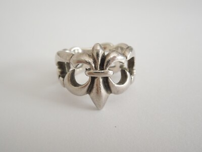 925 Silver Ring Lily Pierced Pattern 9.0 g/Size 56