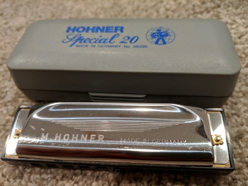 Vintage Hohner Special 20 Marine Band Harmonica Key D Made in Germany