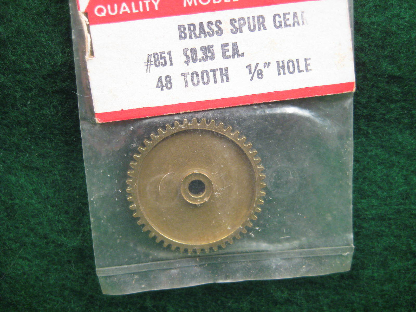 Dynamic Models Inc. #851  48 tooth  BRASS SPUR GEARS 1/8