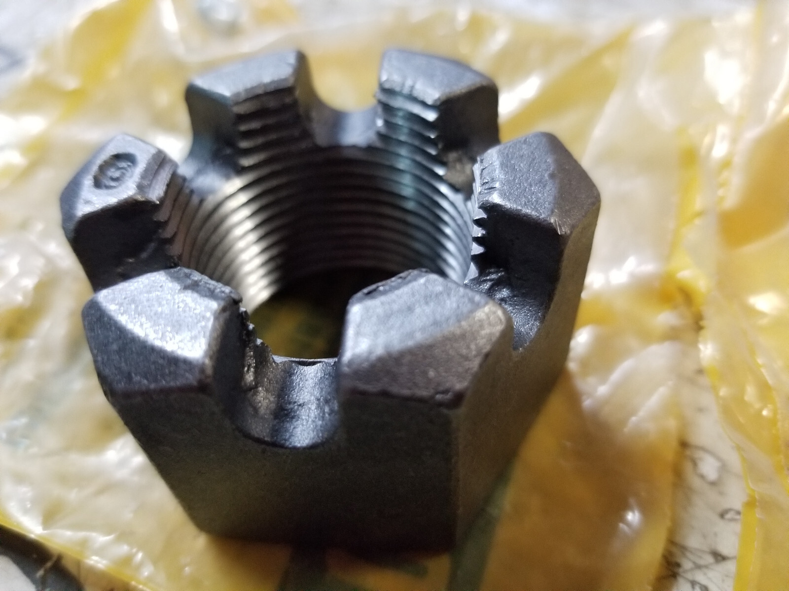 1B4444 CATERPILLAR CAT OEM 1B-4444 SLOTTED NUT CASTLE NUT - Picture 3 of 4